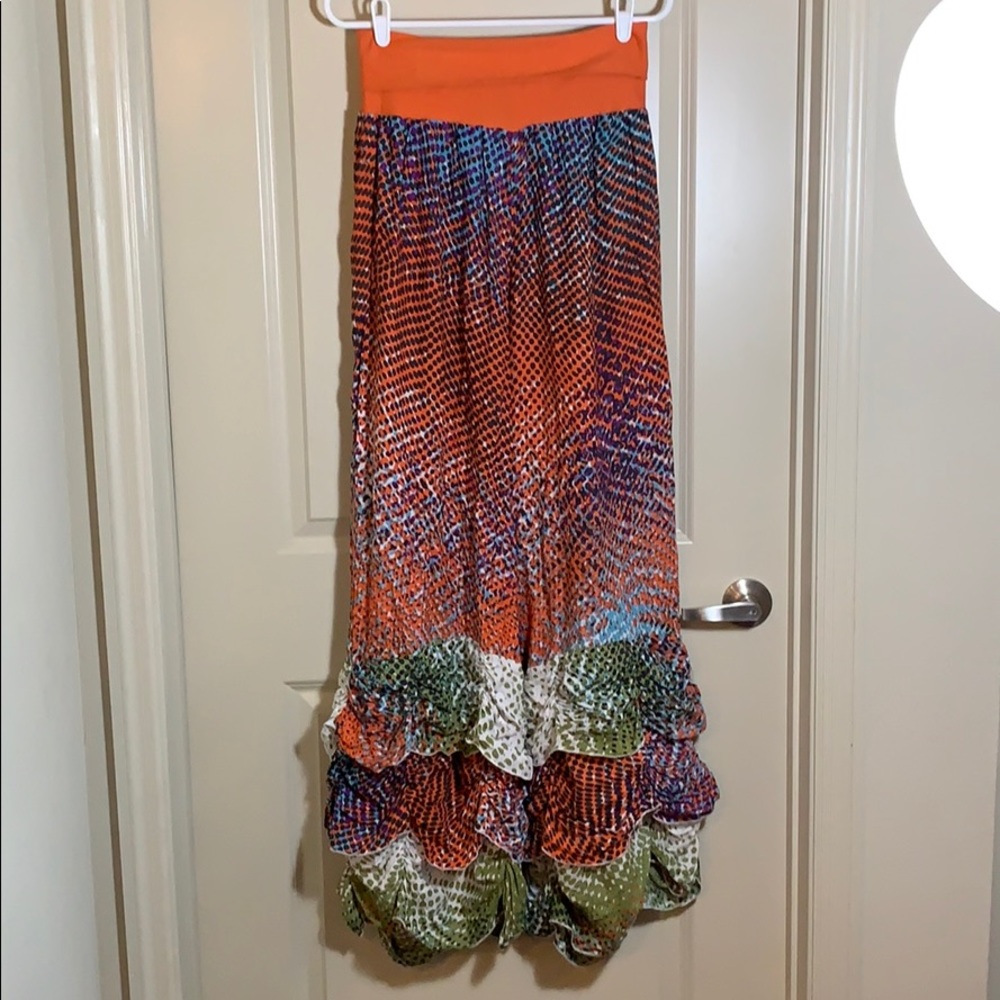 Orange Multicolored Pants